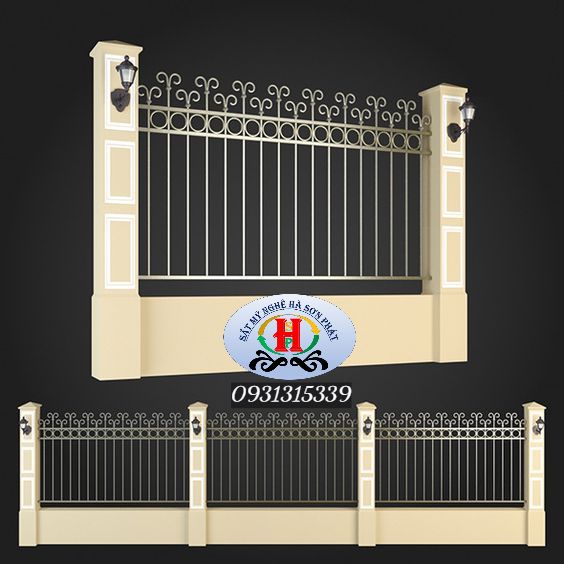 25+ Mẫu Hàng Rào Biệt Thự Hiện Đại |An toàn & Sang trọng|HSP hàng rào biệt thự hiện đại hà sơn phát 019